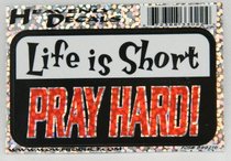 Heavenly Decal Mini Sticker: Pray Hard Heavenly Decal Mini Sticker: Pray Hard