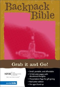 NIV Backpack Bible Embossed Cross Fresh Fuchsia NIV Backpack Bible Embossed Cross Fresh Fuchsia