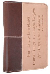 Bible Cover Jeremiah 29:11 Chocolate/Sand Large Bible Cover Jeremiah 29:11 Chocolate/Sand Large