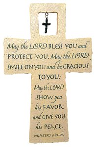 Cross With Metal Cross: May the Lord Bless You Numbers 6:24-26 Cross With Metal Cross: May the Lord Bless You Numbers 6:24-26