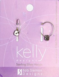 Earrings Kelly Design: Hoop Heart With Cross (Lead-free Pewter) Earrings Kelly Design: Hoop Heart With Cross (Lead-free Pewter)