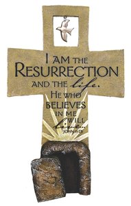 Resurrection Sculpture Cross John 11:25 (Polyresin) Resurrection Sculpture Cross John 11:25 (Polyresin)