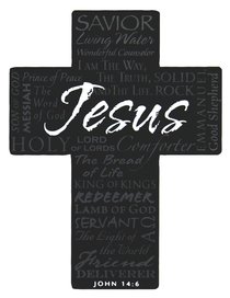 Mini Metal Cross Magnet: Jesus Mini Metal Cross Magnet: Jesus