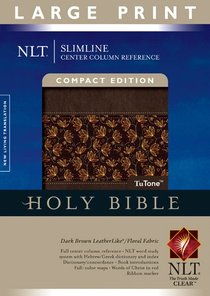 NLT Slimline Center Column Reference Large Print Compact Dark Brown/Floral Fabric Tu Tone (Red Letter Edition) NLT Slimline Center Column Reference Large Print Compact Dark Brown/Floral Fabric Tu Tone (Red Letter Edition)