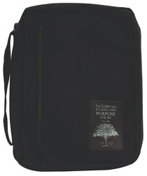 Bible Cover Black Nylon With Purpose Driven Life Patch Extra Large Bible Cover Black Nylon With Purpose Driven Life Patch Extra Large