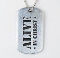 Tag Pendant: Alive in Christ (Pewter) Tag Pendant: Alive in Christ (Pewter)