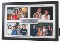 Photo Frame: Our Family, Psalm 100:5, Holds 4 Photos Photo Frame: Our Family, Psalm 100:5, Holds 4 Photos