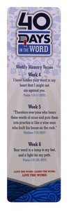 40 Days in the Word: Memory Verse Bookmark (25 Pack) 40 Days in the Word: Memory Verse Bookmark (25 Pack)