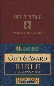 NRSV Gift & Award Bible With Apocrypha Burgundy NRSV Gift & Award Bible With Apocrypha Burgundy