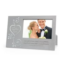 Silver Metal Photo Frame: Joined Together in Love Silver Metal Photo Frame: Joined Together in Love