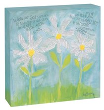 Petals of Praise Canvas Plaque: White Daisies Zeph 3:17 Petals of Praise Canvas Plaque: White Daisies Zeph 3:17