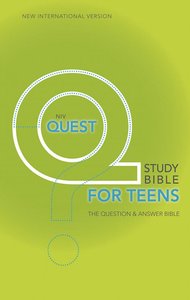 NIV Quest Study Teen Bible NIV Quest Study Teen Bible