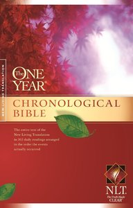 NLT One Year Chronological Bible NLT One Year Chronological Bible