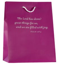 Value Gift Bag Medium: Purple (Psalm 126:3 Niv) Value Gift Bag Medium: Purple (Psalm 126:3 Niv)