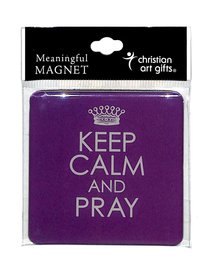 Meaningful Magnet: Keep Calm and Pray Purple Meaningful Magnet: Keep Calm and Pray Purple