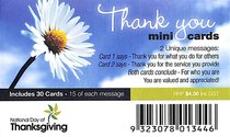 National Day of Thanks Mini Thank You Cards Daisy (30 Pack) National Day of Thanks Mini Thank You Cards Daisy (30 Pack)
