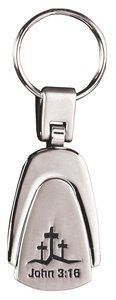 Laser-Engraved Keyring: John 3:16 Laser-Engraved Keyring: John 3:16