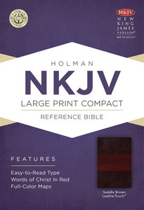 NKJV Large Print Compact Reference Bible Saddle Brown NKJV Large Print Compact Reference Bible Saddle Brown