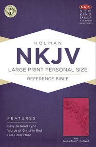 NKJV Large Print Personal Size Reference Indexed Bible Pink NKJV Large Print Personal Size Reference Indexed Bible Pink
