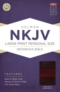 NKJV Large Print Personal Size Reference Bible Saddle Brown NKJV Large Print Personal Size Reference Bible Saddle Brown