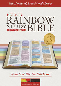 KJV Rainbow Study Bible, Kaleidoscope Black Leathertouch, Indexed KJV Rainbow Study Bible, Kaleidoscope Black Leathertouch, Indexed