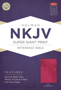 NKJV Super Giant Print Reference Bible Pink NKJV Super Giant Print Reference Bible Pink
