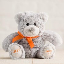 Hug For Your Heart Bear: Joy James 1:2 Light Gray/Orange Ribbon Hug For Your Heart Bear: Joy James 1:2 Light Gray/Orange Ribbon