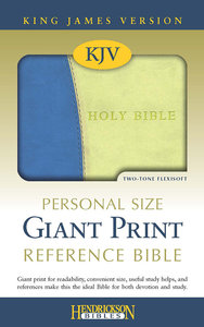 KJV Personal Size Giant Print Reference Bible Blue/Lime Green Flexisoft KJV Personal Size Giant Print Reference Bible Blue/Lime Green Flexisoft