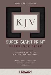 KJV Super Giant Print Thumb Indexed Reference Bible Black KJV Super Giant Print Thumb Indexed Reference Bible Black