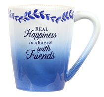 Ceramic Mug: Friends (Blue/White) (Eat Share Love Series) Ceramic Mug: Friends (Blue/White) (Eat Share Love Series)