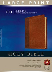 NLT Slimline Center Column Reference Large Print Indexed Brown/Tan Tutone (Red Letter Edition) NLT Slimline Center Column Reference Large Print Indexed Brown/Tan Tutone (Red Letter Edition)