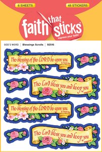 Blessings Scrolls (6 Sheets, 48 Stickers) (Stickers Faith That Sticks Series) Blessings Scrolls (6 Sheets, 48 Stickers) (Stickers Faith That Sticks Series)