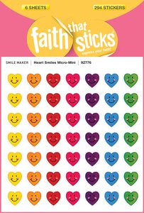Heart Smiles Micro-Mini (6 Sheets, 294 Stickers) (Stickers Faith That Sticks Series) Heart Smiles Micro-Mini (6 Sheets, 294 Stickers) (Stickers Faith That Sticks Series)