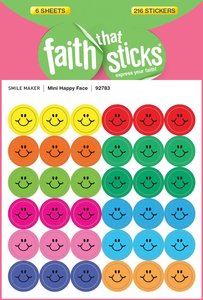Mini Happy Face (6 Sheets, 216 Stickers) (Stickers Faith That Sticks Series) Mini Happy Face (6 Sheets, 216 Stickers) (Stickers Faith That Sticks Series)