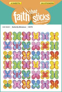 Butterfly Miniature (6 Sheets, 216 Stickers) (Stickers Faith That Sticks Series) Butterfly Miniature (6 Sheets, 216 Stickers) (Stickers Faith That Sticks Series)