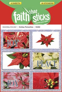 Holiday Poinsettias (6 Sheets, 36 Stickers) (Stickers Faith That Sticks Series) Holiday Poinsettias (6 Sheets, 36 Stickers) (Stickers Faith That Sticks Series)