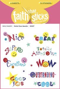 Smile Face Awards (6 Sheets, 72 Stickers) (Stickers Faith That Sticks Series) Smile Face Awards (6 Sheets, 72 Stickers) (Stickers Faith That Sticks Series)