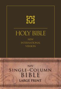 NIV Single-Column Large Print Bible Cascade Brown NIV Single-Column Large Print Bible Cascade Brown