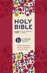 NIV Larger Print Compact Reference Bible Cherry Red NIV Larger Print Compact Reference Bible Cherry Red