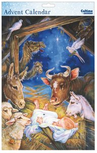 Advent Calendar: Baby Jesus and Animals With Glitter Advent Calendar: Baby Jesus and Animals With Glitter