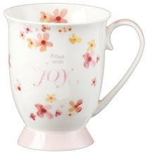 Ceramic Mug Sing For Joy: Joy (Orange/floral/white) Ceramic Mug Sing For Joy: Joy (Orange/floral/white)