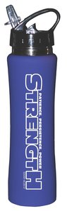 Rubberized Sports Thermos Bottle: Strength (Blue) Rubberized Sports Thermos Bottle: Strength (Blue)