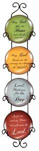 Ceramic Plates With Rack Set of 4: Encouraging Scriptures Ceramic Plates With Rack Set of 4: Encouraging Scriptures