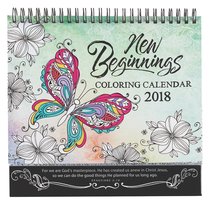2018 Coloring Calendar: New Beginnings 2018 Coloring Calendar: New Beginnings