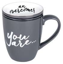 Ceramic Mug: You Are An Overcomer Gray/White (Phil 4:13) Ceramic Mug: You Are An Overcomer Gray/White (Phil 4:13)