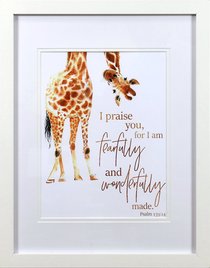 Framed Childrens Print Watercolour Giraffe Fearfully & Wonderfully Made (Psalm 139:14) Framed Childrens Print Watercolour Giraffe Fearfully & Wonderfully Made (Psalm 139:14)