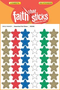 Assorted Foil Stars (6 Sheets, 252 Stickers) (Stickers Faith That Sticks Series) Assorted Foil Stars (6 Sheets, 252 Stickers) (Stickers Faith That Sticks Series)