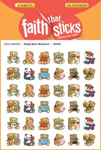 Teddy Bear Miniature (6 Sheets, 216 Stickers) (Stickers Faith That Sticks Series) Teddy Bear Miniature (6 Sheets, 216 Stickers) (Stickers Faith That Sticks Series)