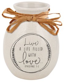 Ceramic Vase Hand Drawn Doodles: Love (Ephesians 5:2) Ceramic Vase Hand Drawn Doodles: Love (Ephesians 5:2)