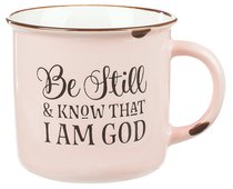 Camp Style Ceramic Mug: Be Still and Know....Pink/White (Psalm 46:10) Camp Style Ceramic Mug: Be Still and Know....Pink/White (Psalm 46:10)
